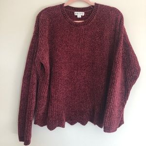 AVA & VIV chenille sweater in red